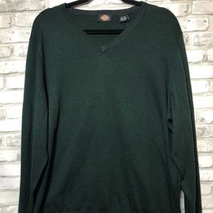 Dickies v-neck green sweater